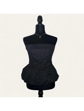 NWT Black Bubble Top Coquette Minimalist Size M